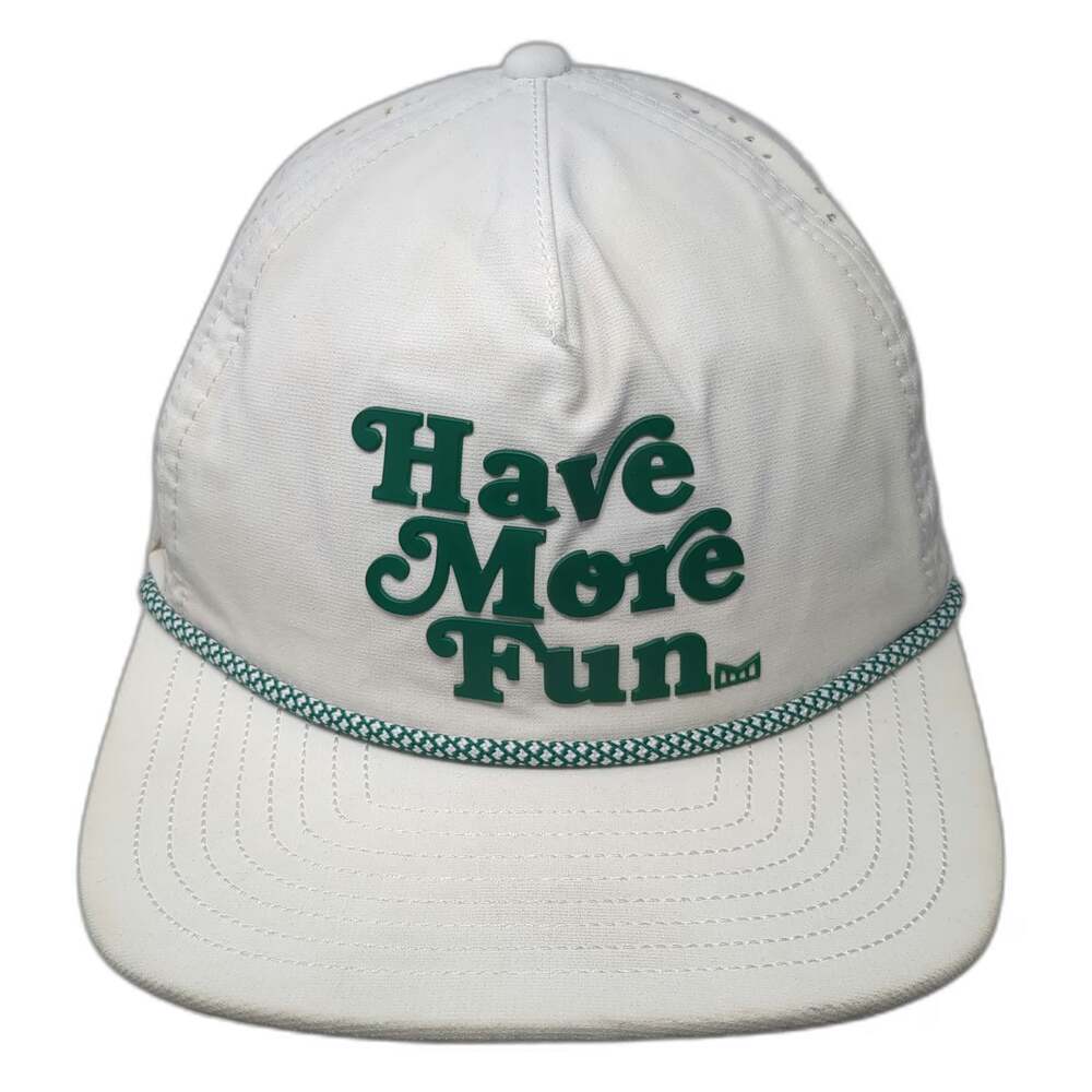 Melin Trucker Hat White S Have More Fun Hydro Perforated Golf Rope Snapback